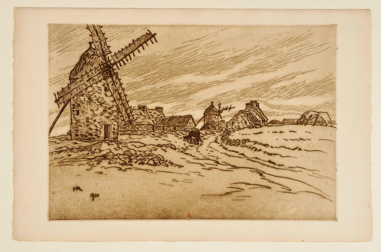 [Møller ved La Palue] av Henri Rivière