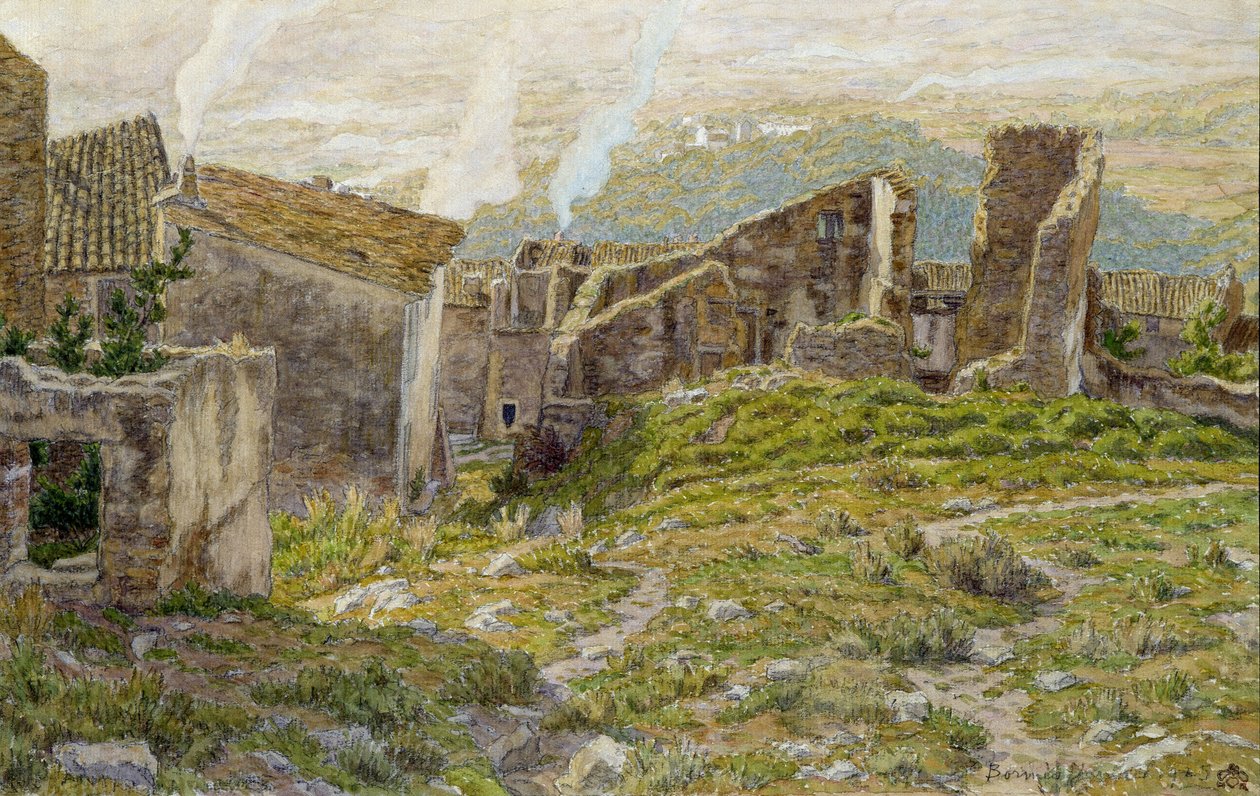 Det gamle slottet i Bormes Les Mimosas av Henri Rivière