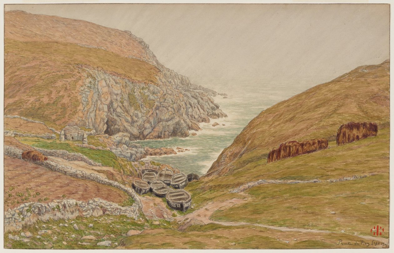 Liten vik nær Pointe du Raz av Henri Rivière
