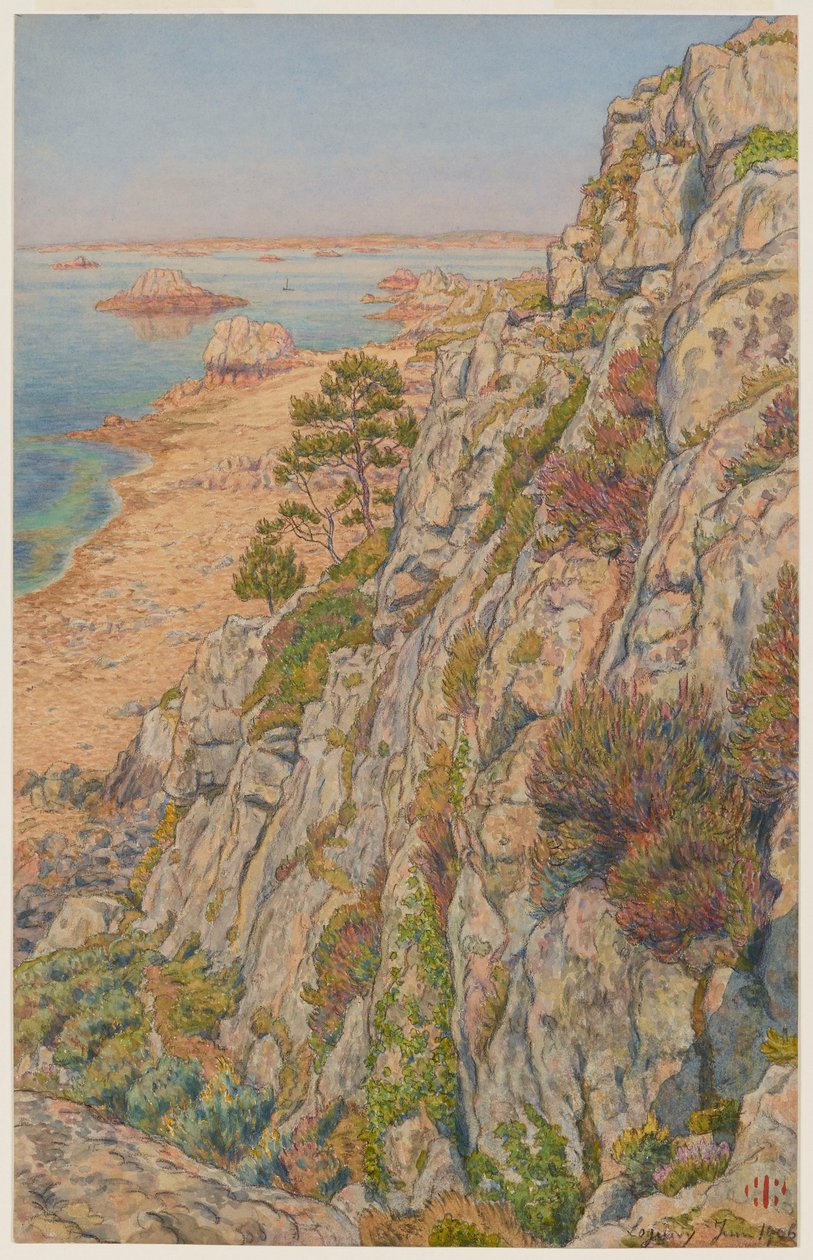 Roc Neveu - Die Klippe des Vogels. Loguivy av Henri Rivière