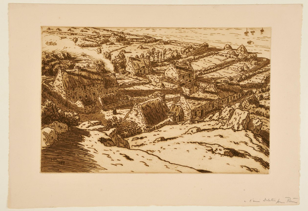 [Dorf am Meer] av Henri Rivière