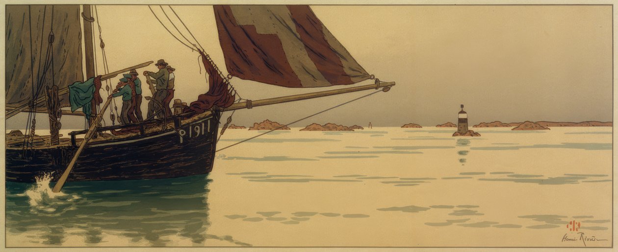 På et stille hav av Henri Rivière