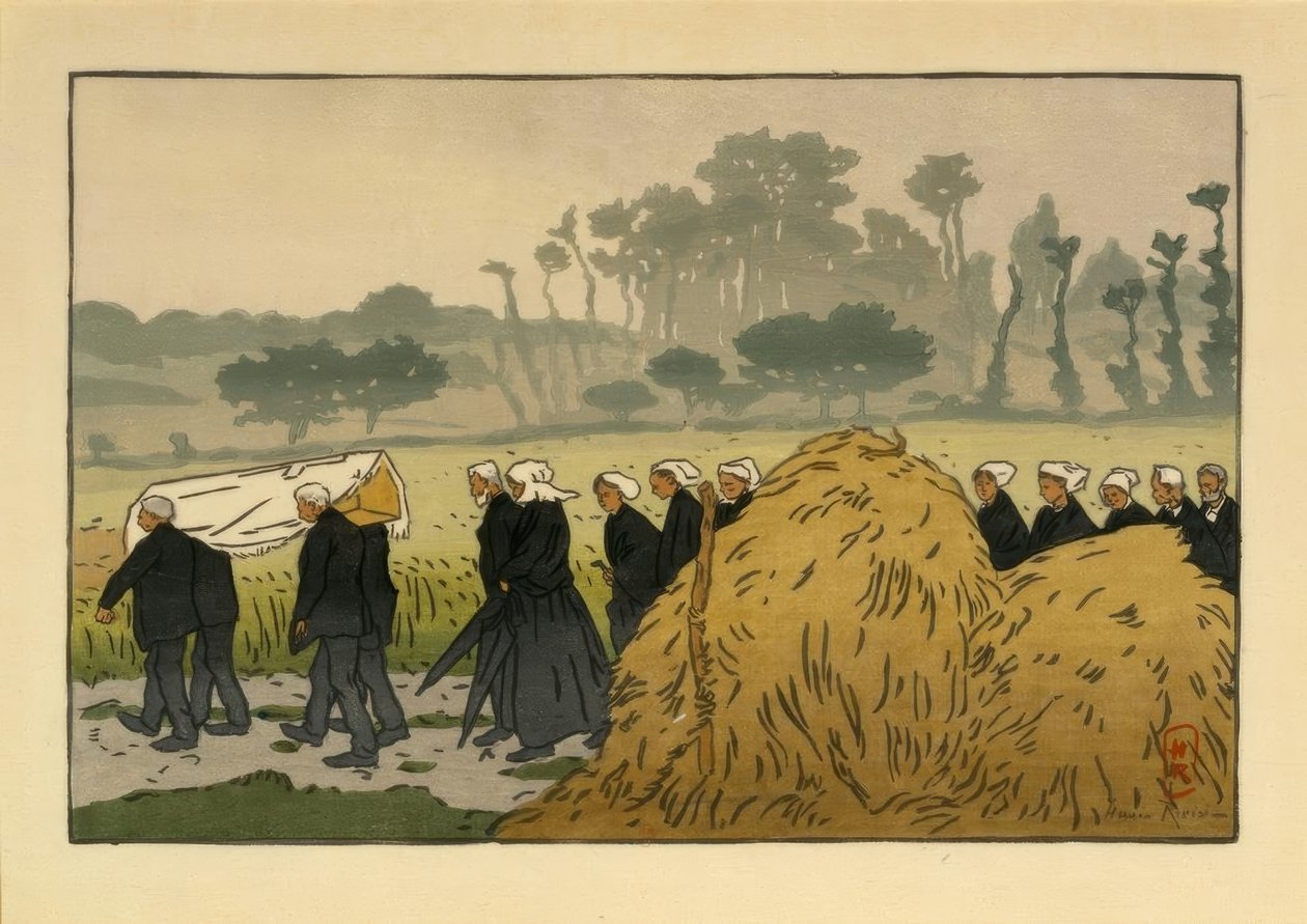Begravelse på Trestraou av Henri Rivière