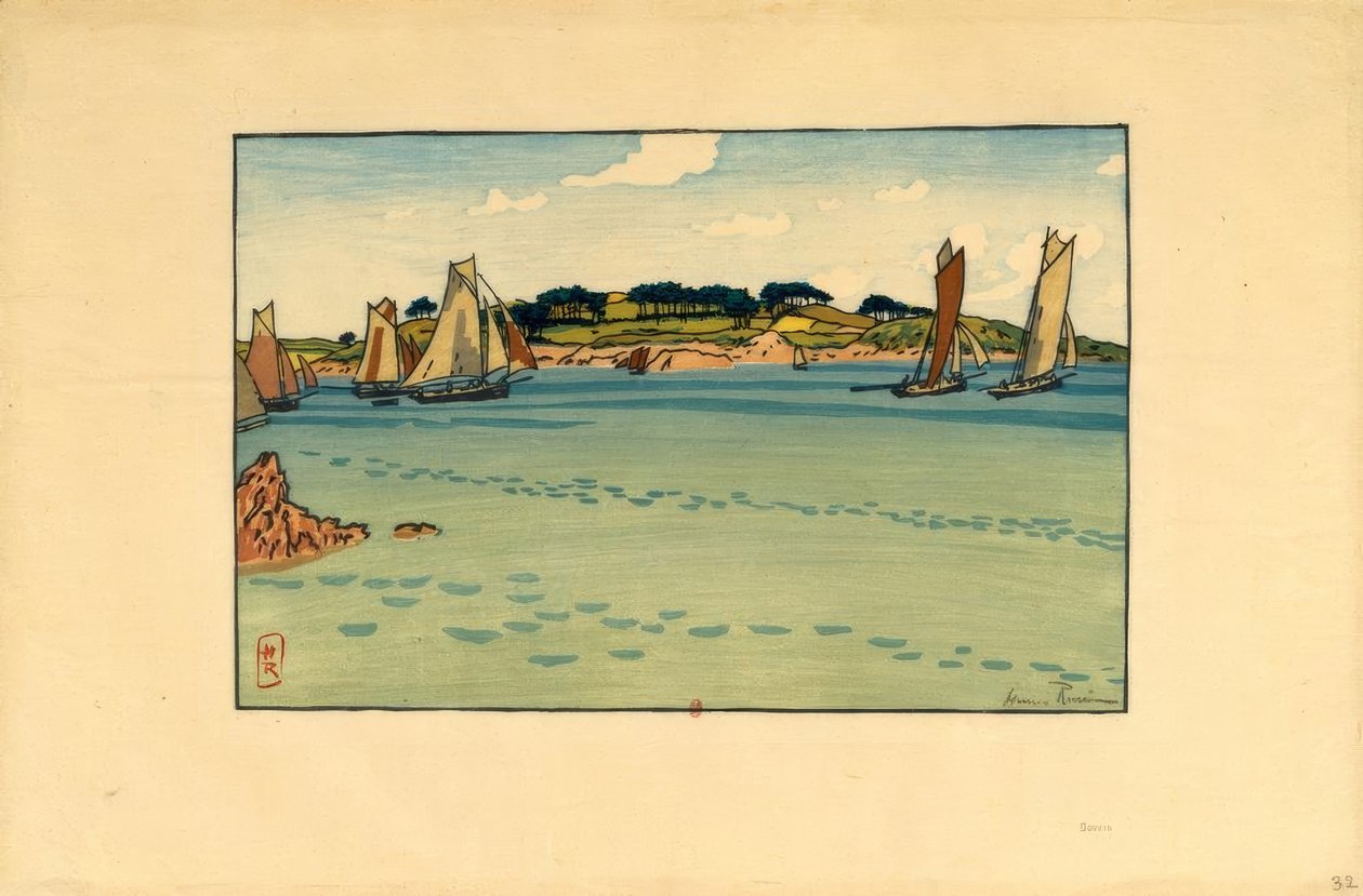 Henri Rivière, Gabares foran ….. av Henri Rivière