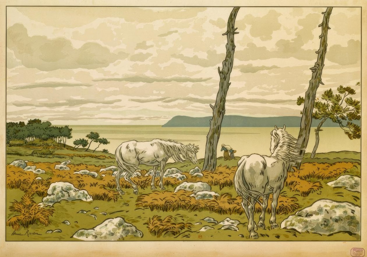 På badet av Henri Rivière