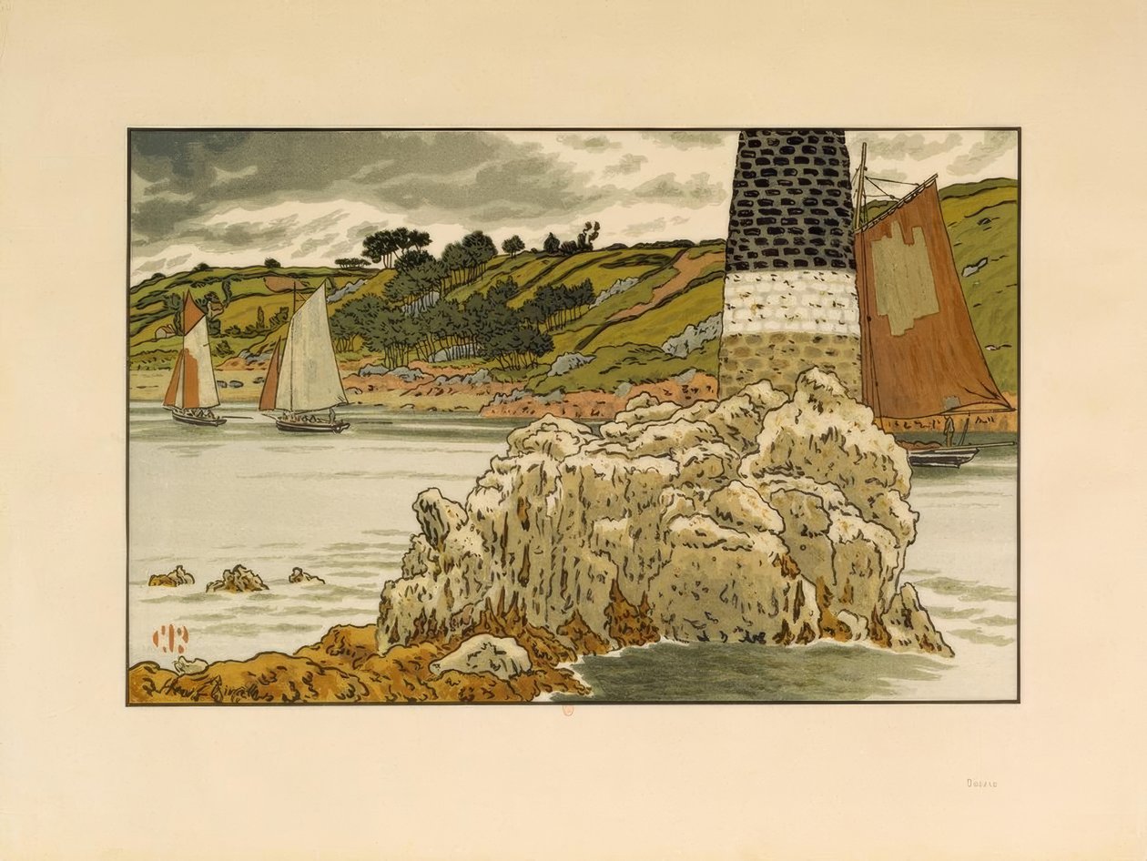 Beacon på Trieux av Henri Rivière