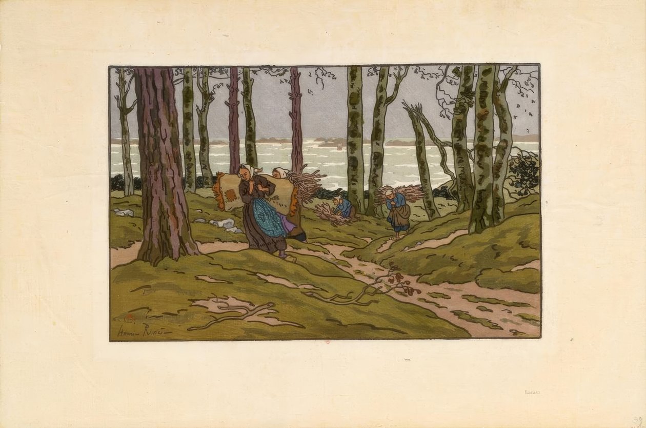 Etterdønninger av storm, Launay-bukten (Loguivy) av Henri Rivière