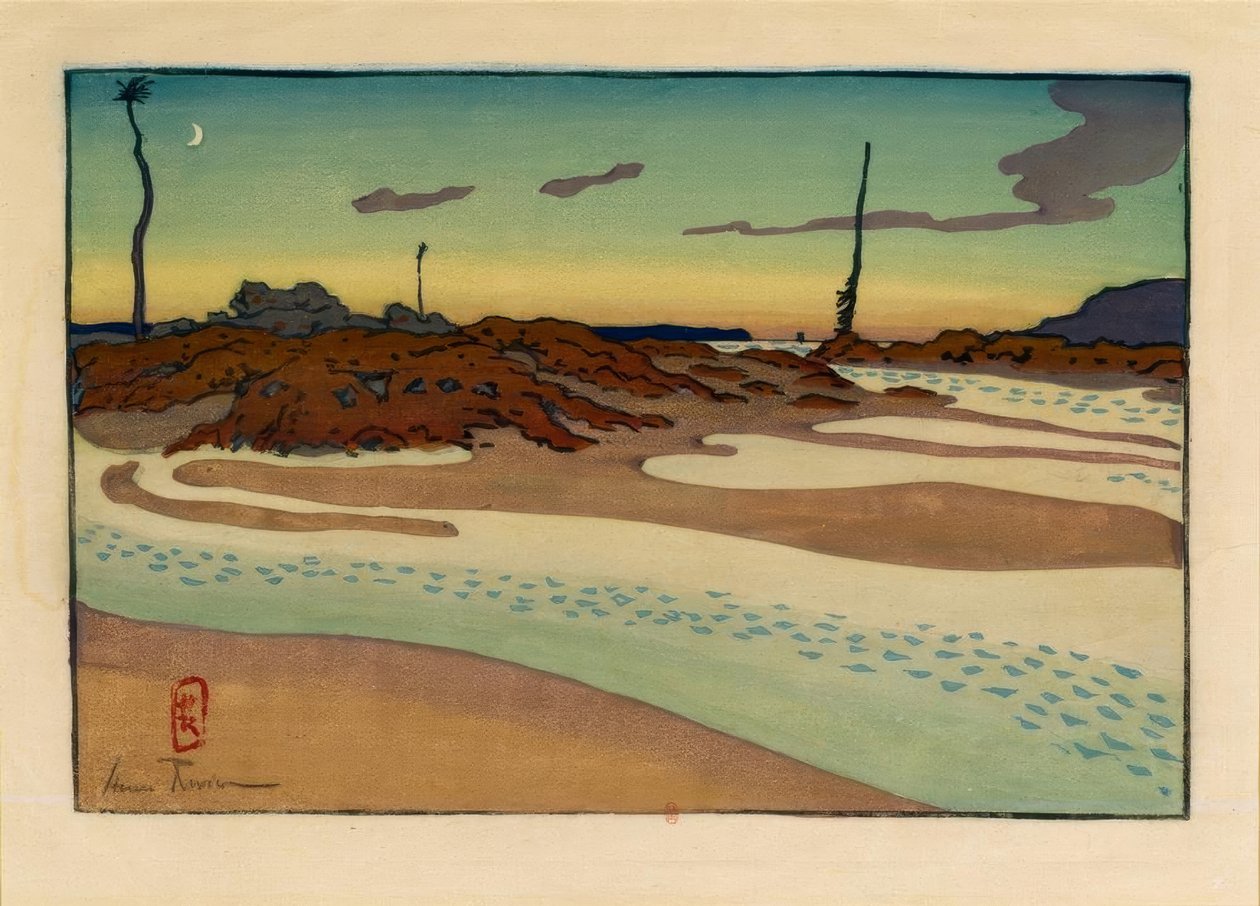 Tags; munnen, cheruetten og eselet (Saint-Briac) av Henri Rivière
