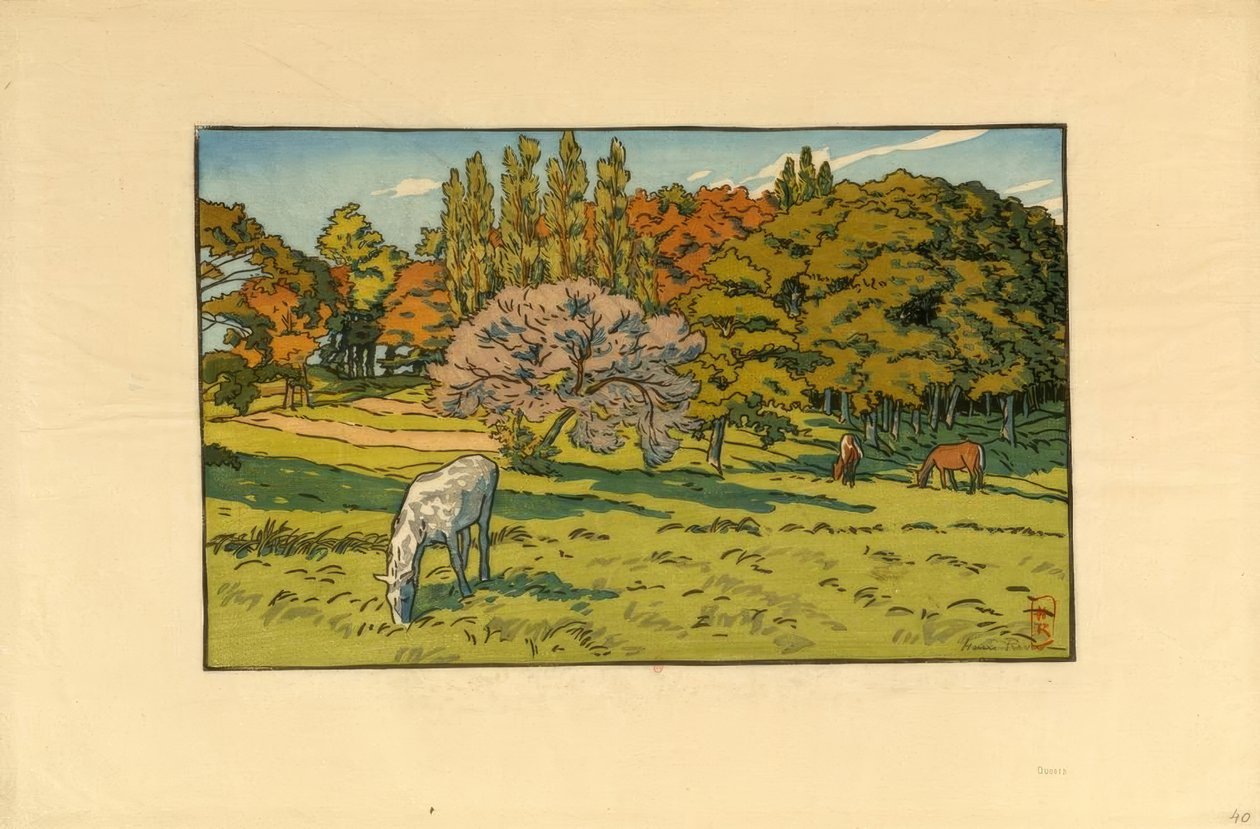 Liten skog ved Beret (Douarnenez) av Henri Rivière