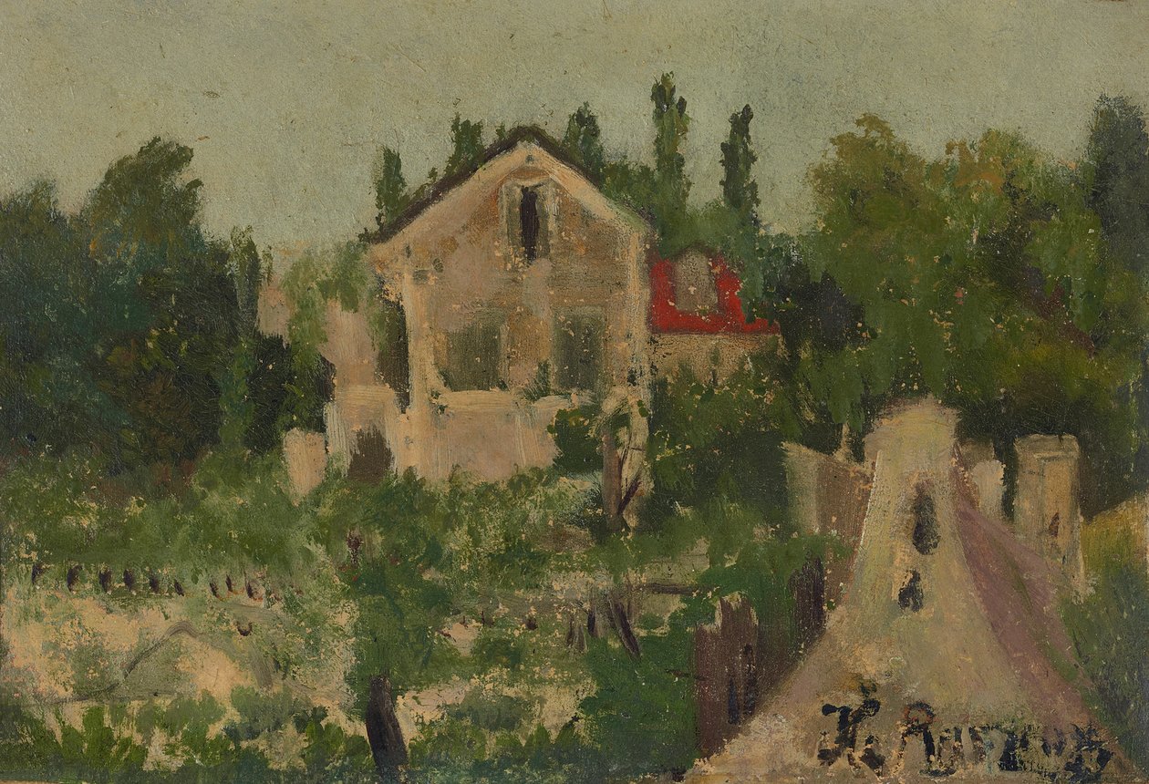 Studie til: Landsted i Saint-Cloud av Henri Rousseau
