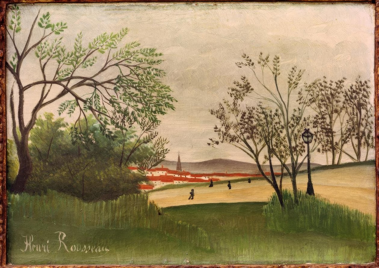 Klokketårnlandskap av Henri Rousseau