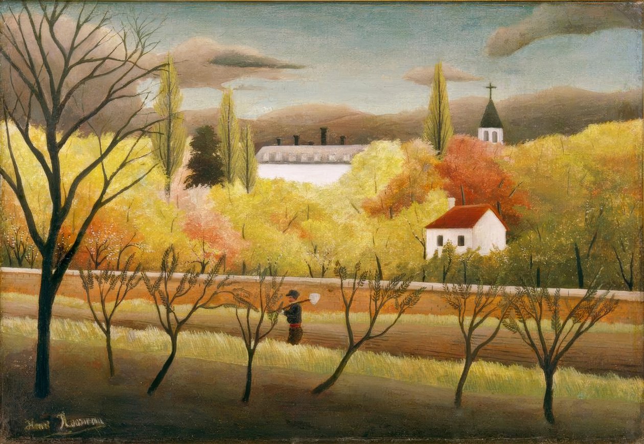 Landskap med bonde av Henri Rousseau