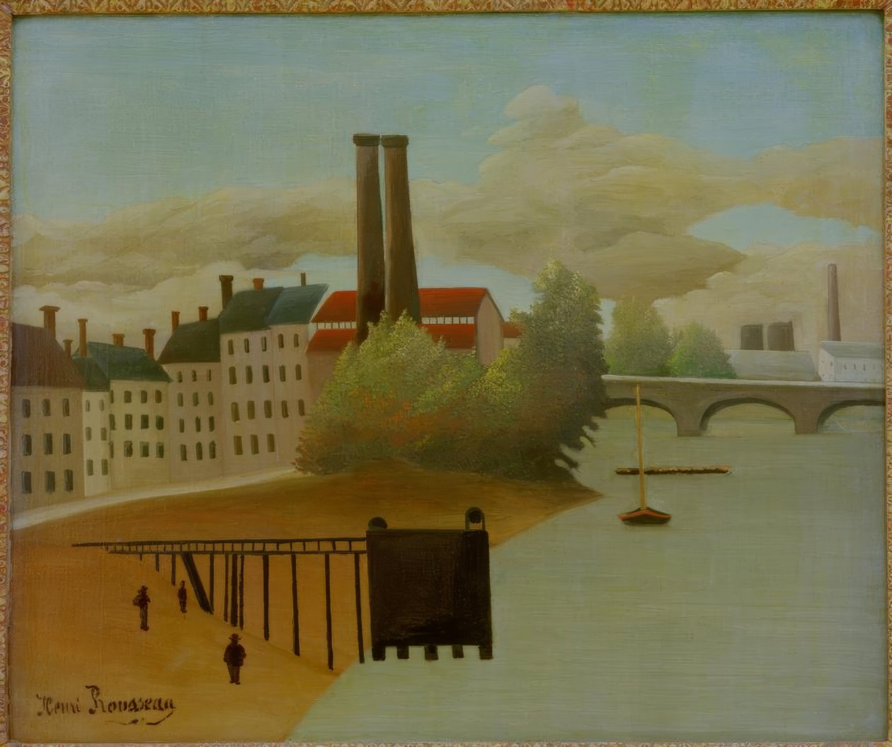 Utsikt over utkanten av Paris av Henri Rousseau