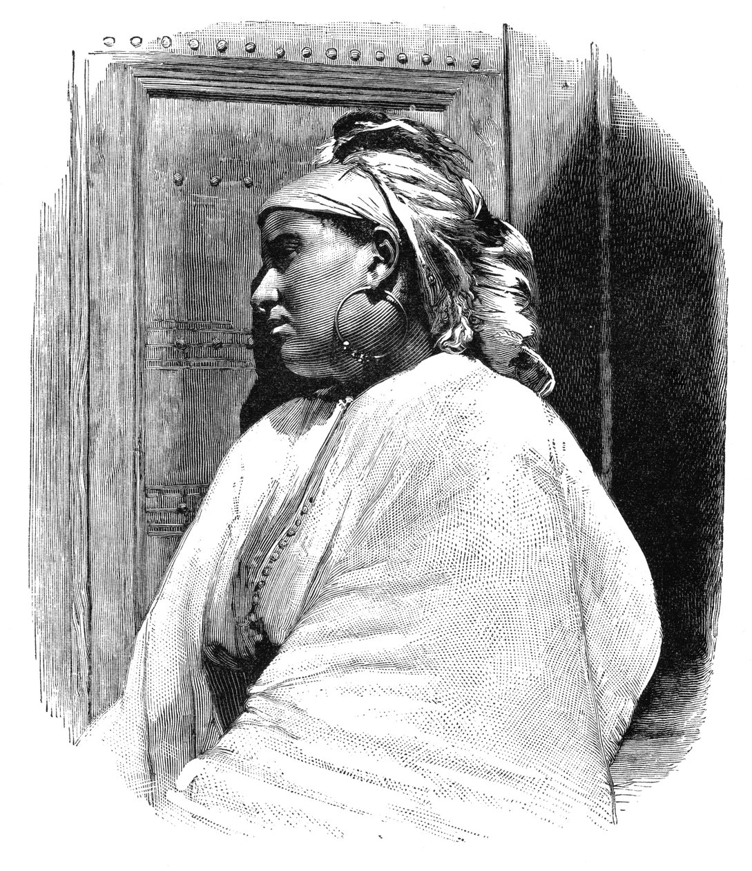 En arabisk kvinne fra Tanger, Marokko, 1895. av Henri Thiriat