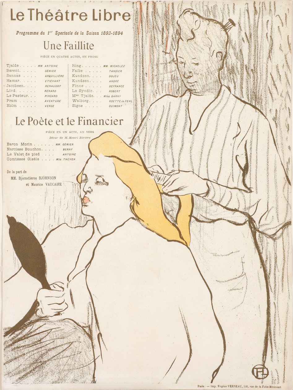 Frisøren - gratis teaterprogram, 1893. av Henri Toulouse Lautrec de