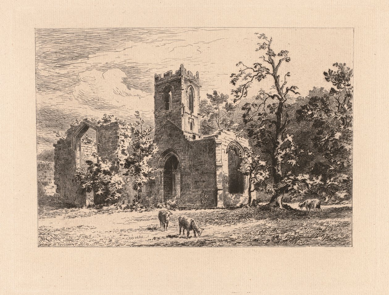 Mount-Grace Abbey av Henri Toussaint