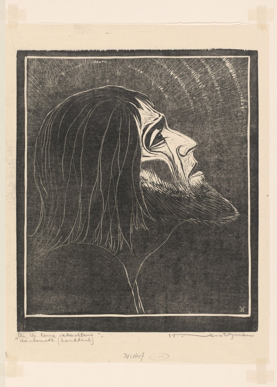 Eli, Eli lama sabachtani (original tittel på objekt) av Henri Verstijnen (signed by artist)