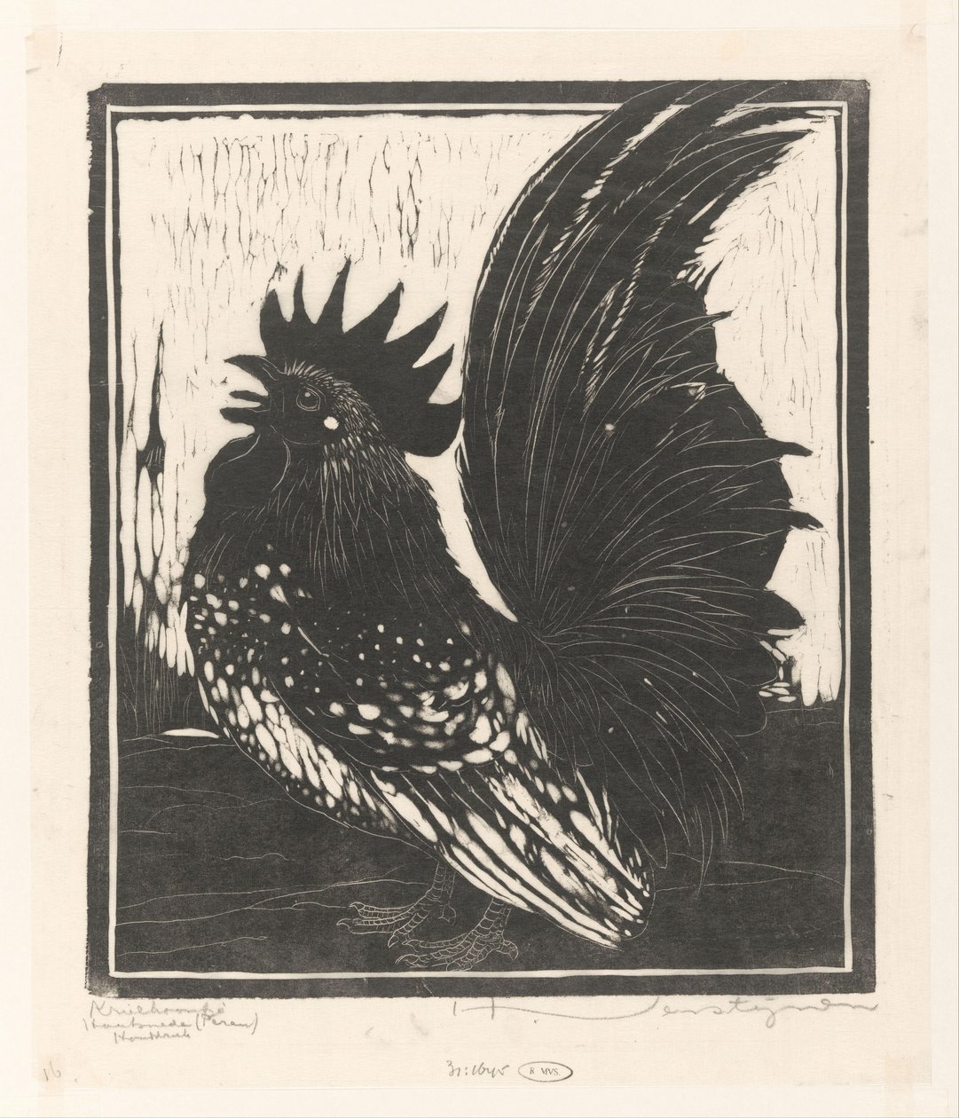Krielhaantje (original tittel på objekt) av Henri Verstijnen (signed by artist)