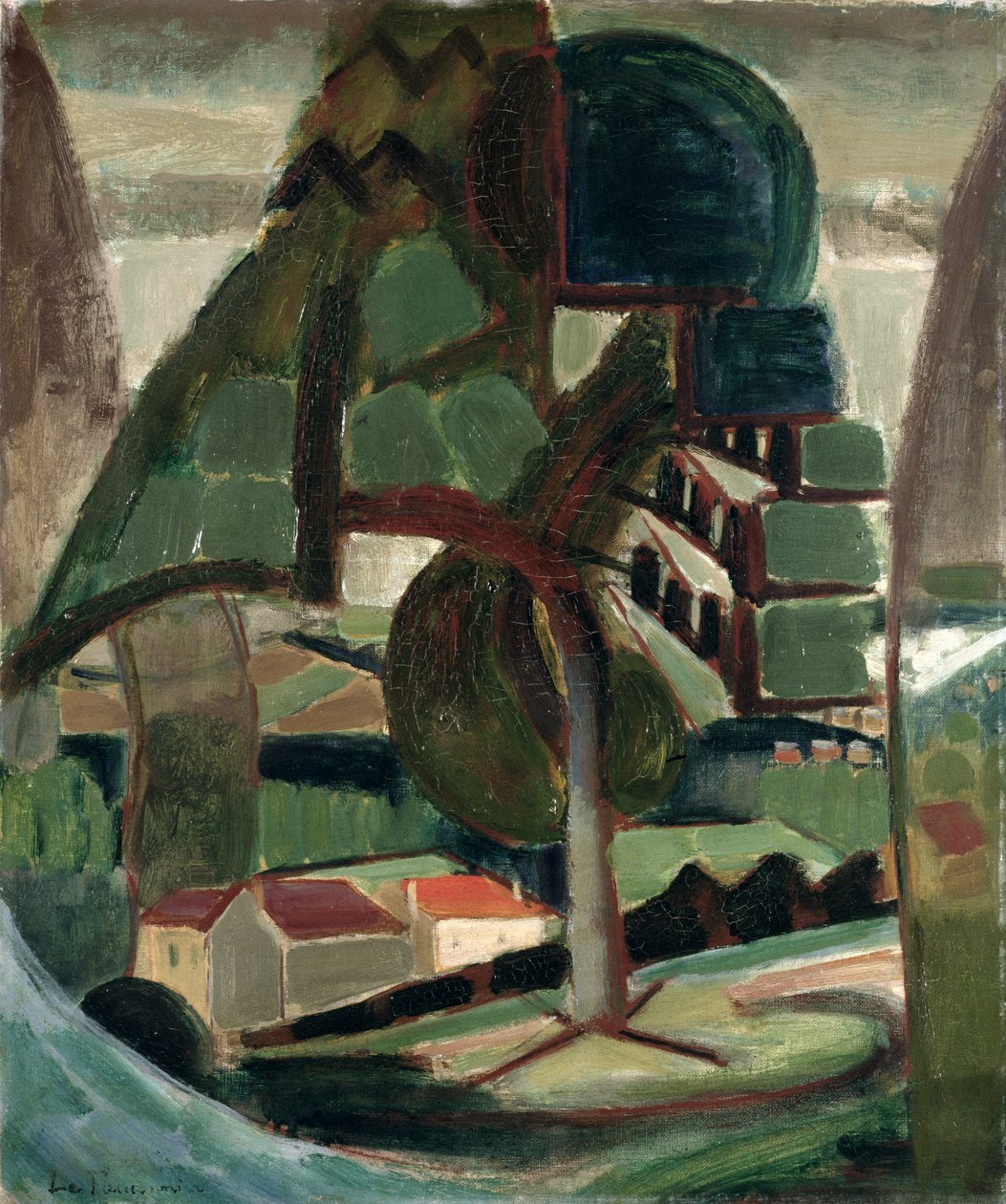 Landskap ved Meulon-Hardricourt av Henri Victor Gabriel Le Fauconnier
