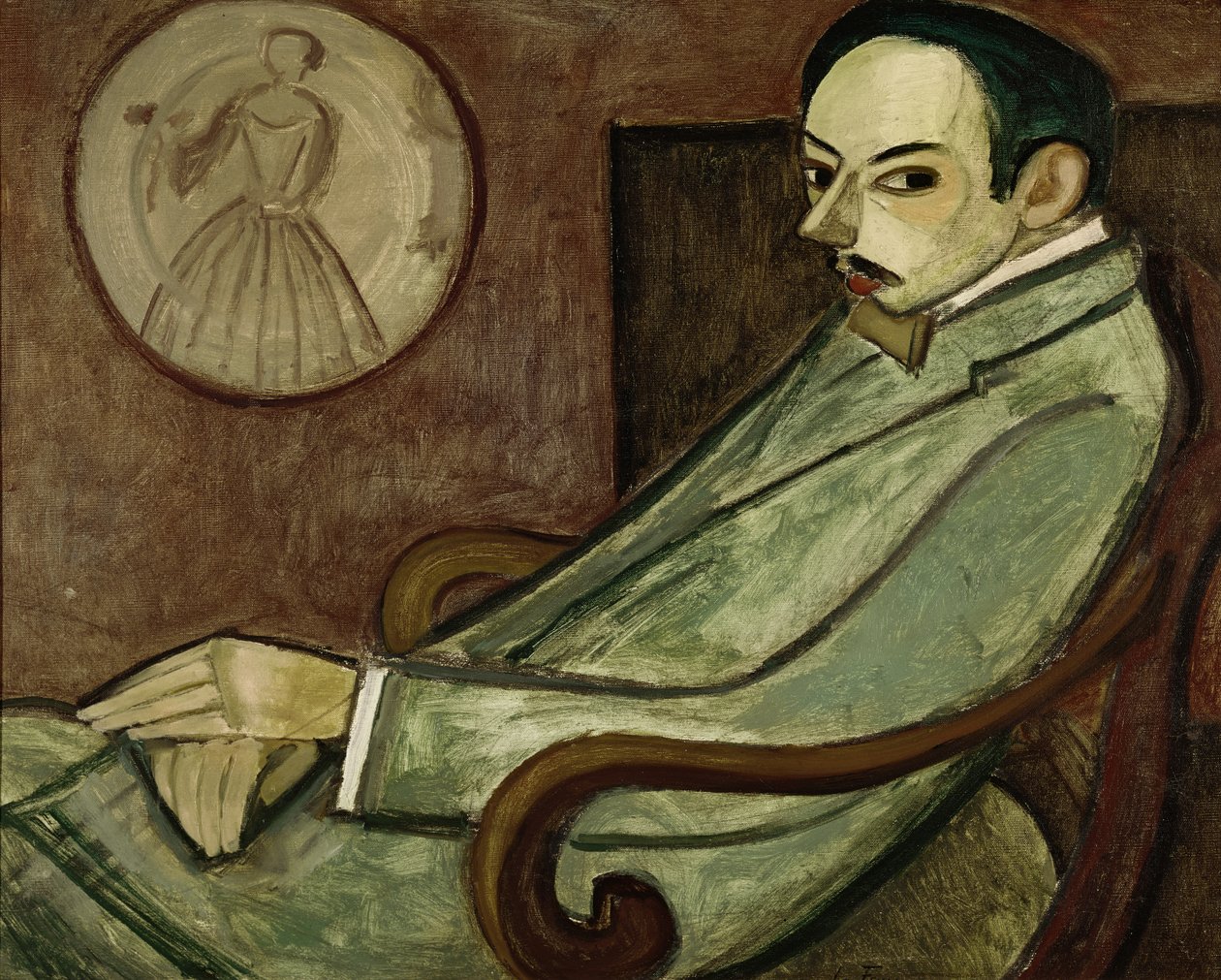 Portrett av Pierre-Jean Jouve (1887-1976) 1909 (olje på lerret) av Henri Victor Gabriel Le Fauconnier