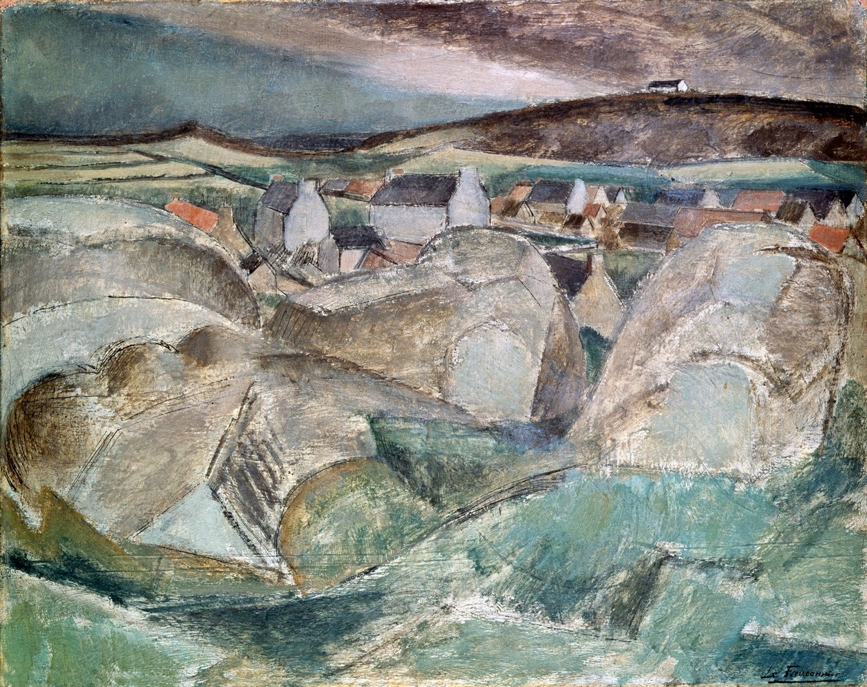 Village among the Rocks, c1910. av Henri Victor Gabriel Le Fauconnier