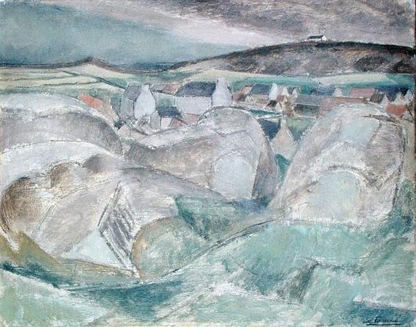 Landsby i fjellene av Henri Victor Gabriel Le Fauconnier