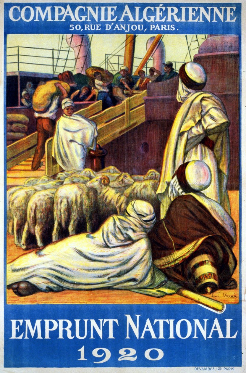 Poster of the Algerian Company “” National Borrowing av Henri Villain
