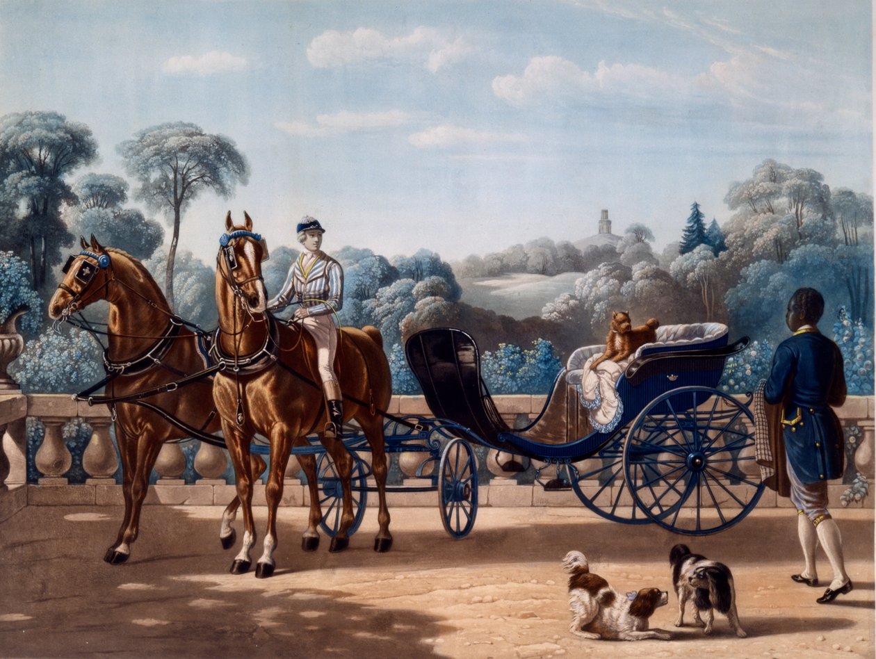 Hest og vogn, første halvdel C19 av Henri dAinecy Montpezat