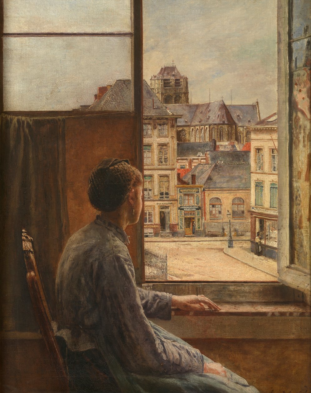 Teniersplace i Antwerpen (olje på lerret) av Henri de Braekeleer