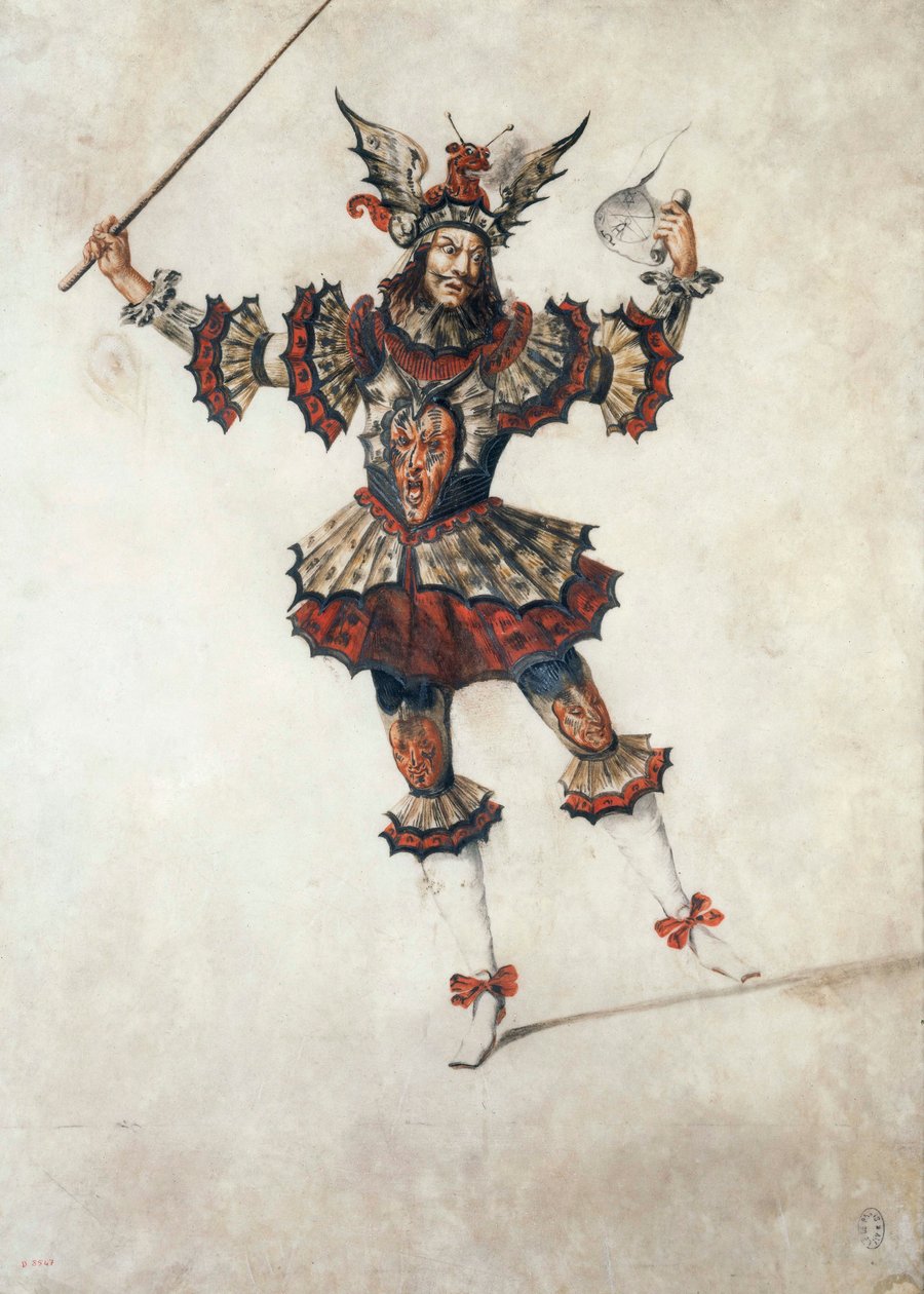 Ballettdrakt av en tryllekunstner, ca. 1654 (gouache) av Henri de Gissey
