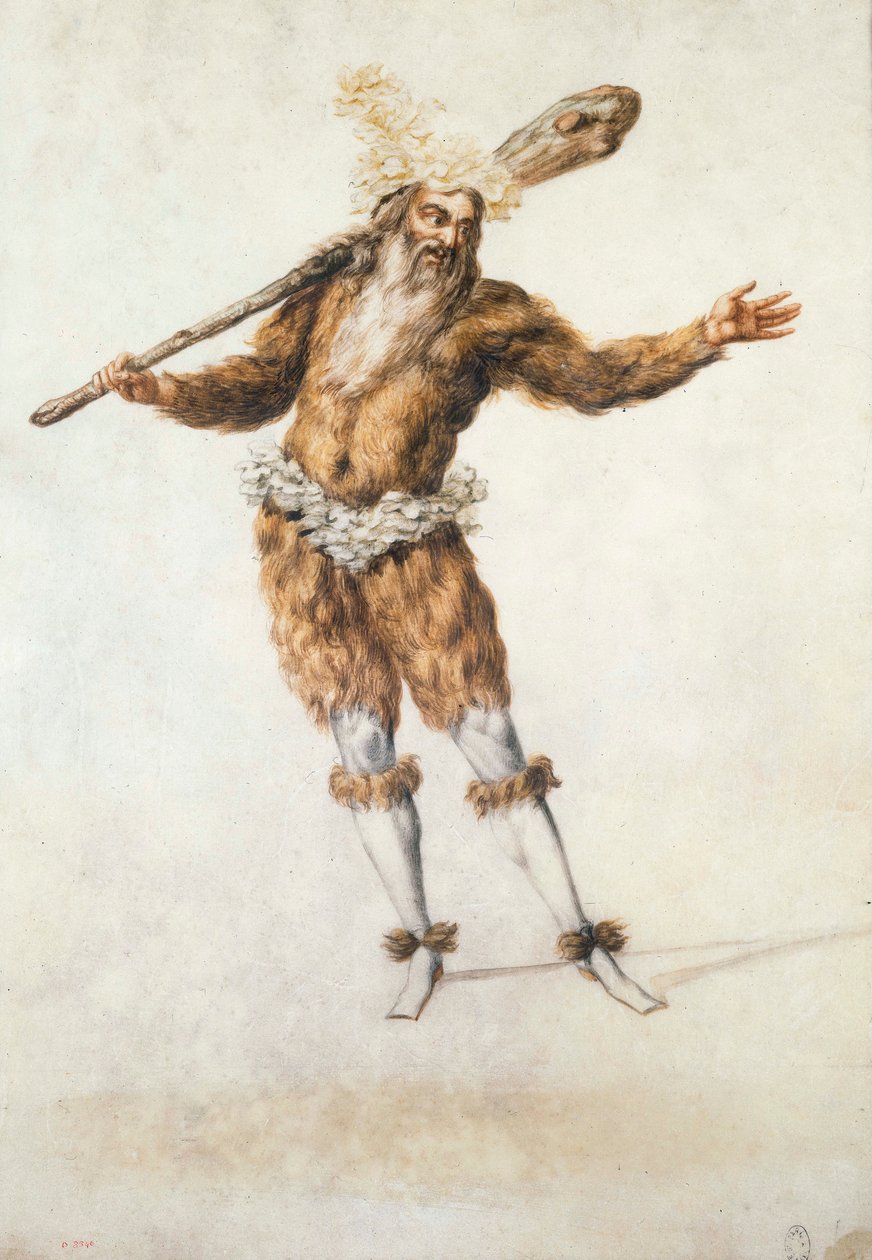 Ballettdrakt av en vill mann, ca. 1654 (gouache) av Henri de Gissey