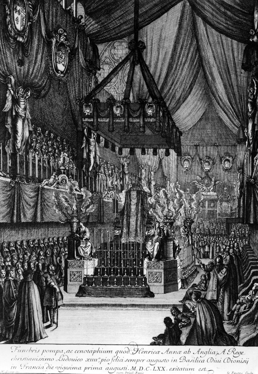 Begravelse til prinsesse Henrietta av England, 1670 av Henri de Gissey