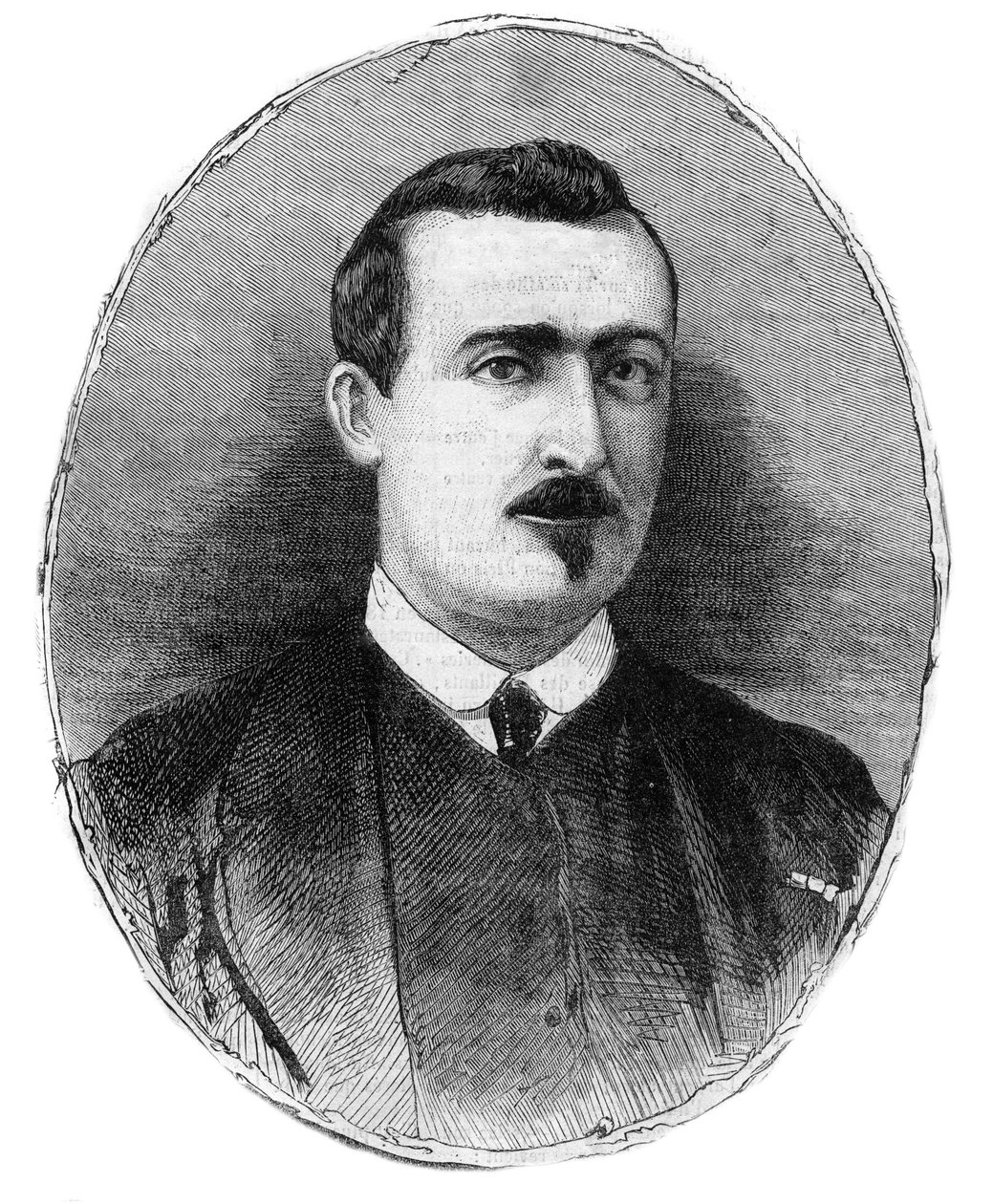 Portrett av Antoine Alphonse Chassepot (1833-1905) rustningsmann og skaper av riflen med samme navn - Tegning av Henry de Montaut av Henri de Montaut
