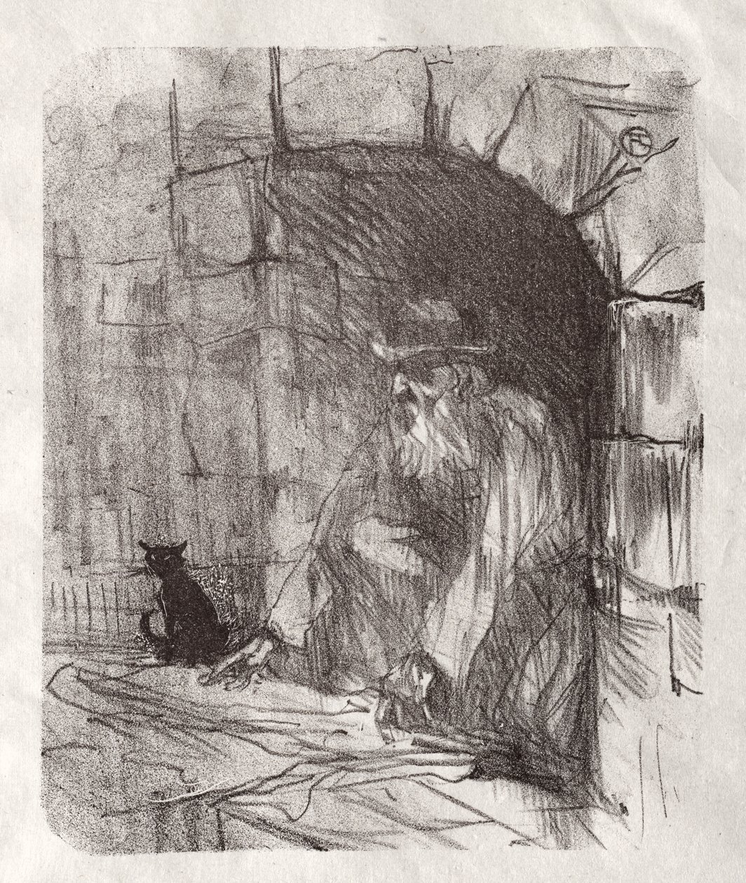 At the Foot of Sinai: A Back Shop in Krakow av Henri de Toulouse-Lautrec