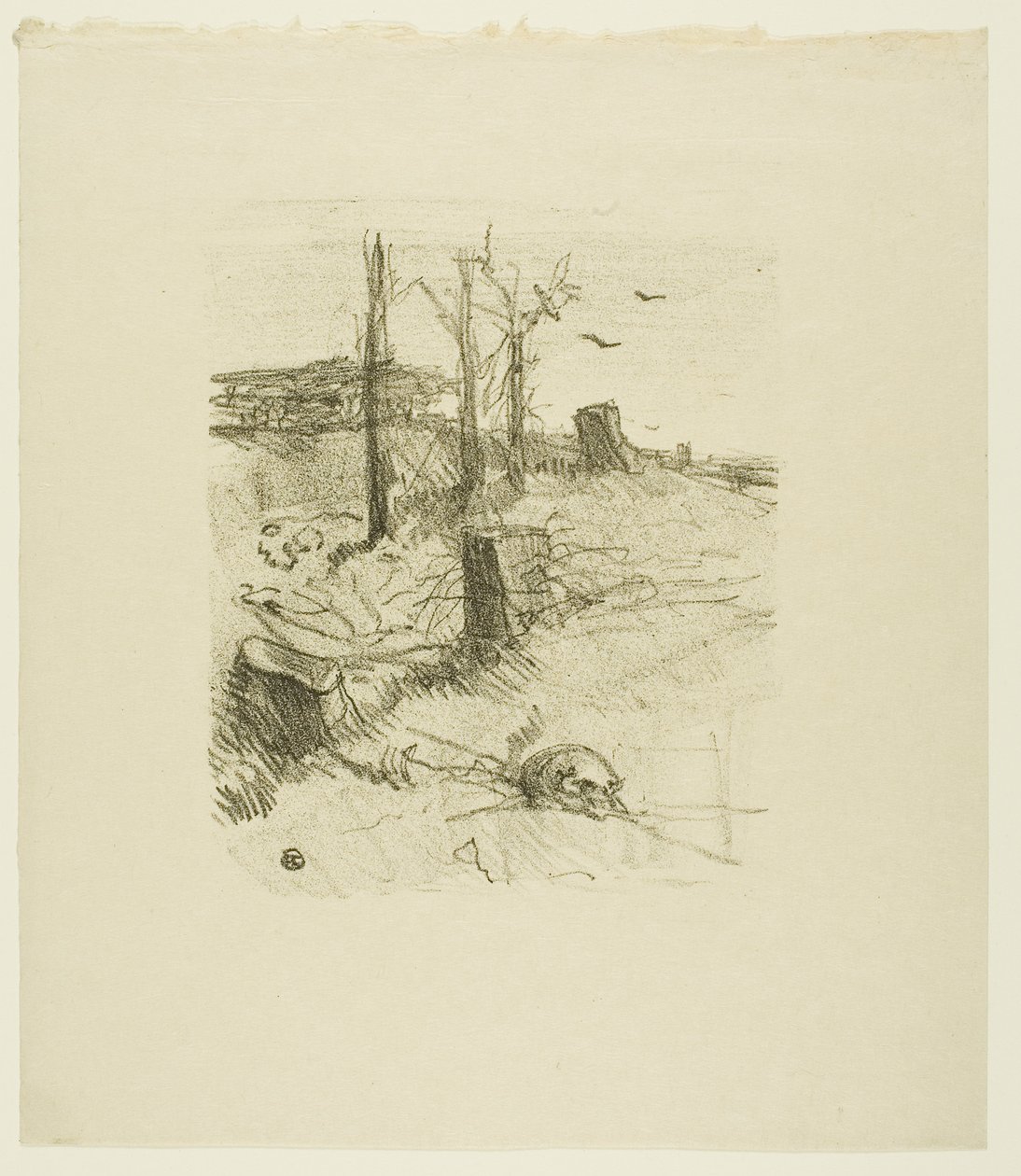 En kirkegård i Galicia, fra Au Pied du Sinaï av Henri de Toulouse-Lautrec