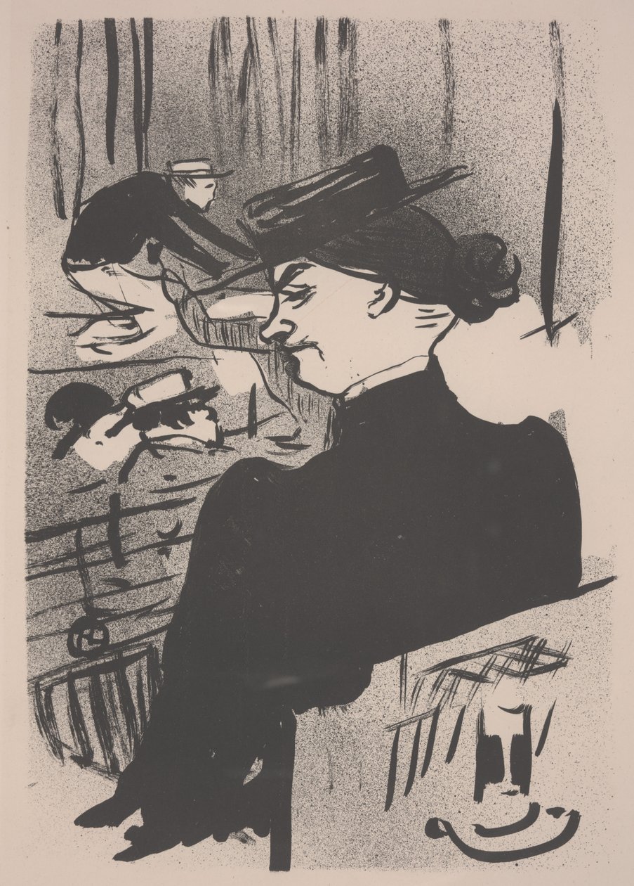 En tilskuer under Song of Polin av Henri de Toulouse Lautrec
