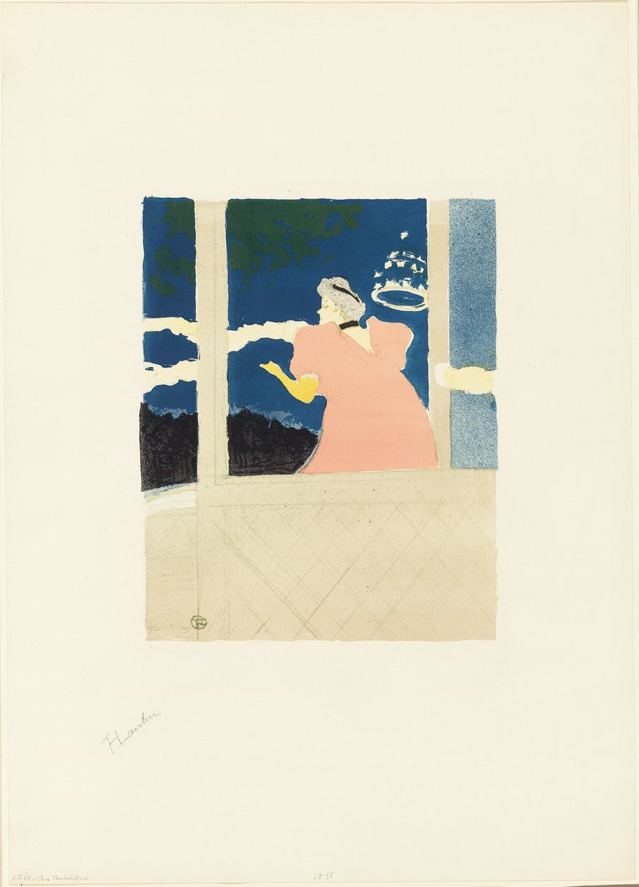 Hos ambassadørene – Sanger på kaféen – konsert, fra det sjette albumet til L#39;Estampe originale av Henri de Toulouse-Lautrec