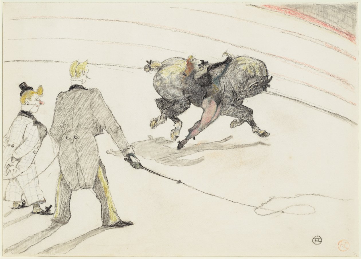 På sirkus: Akrobater av Henri de Toulouse-Lautrec