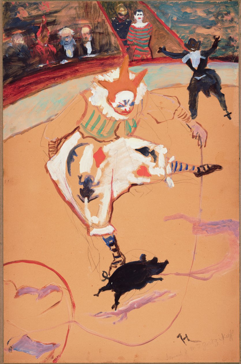 På Circus Fernando: Medrano med en smågris av Henri de Toulouse-Lautrec