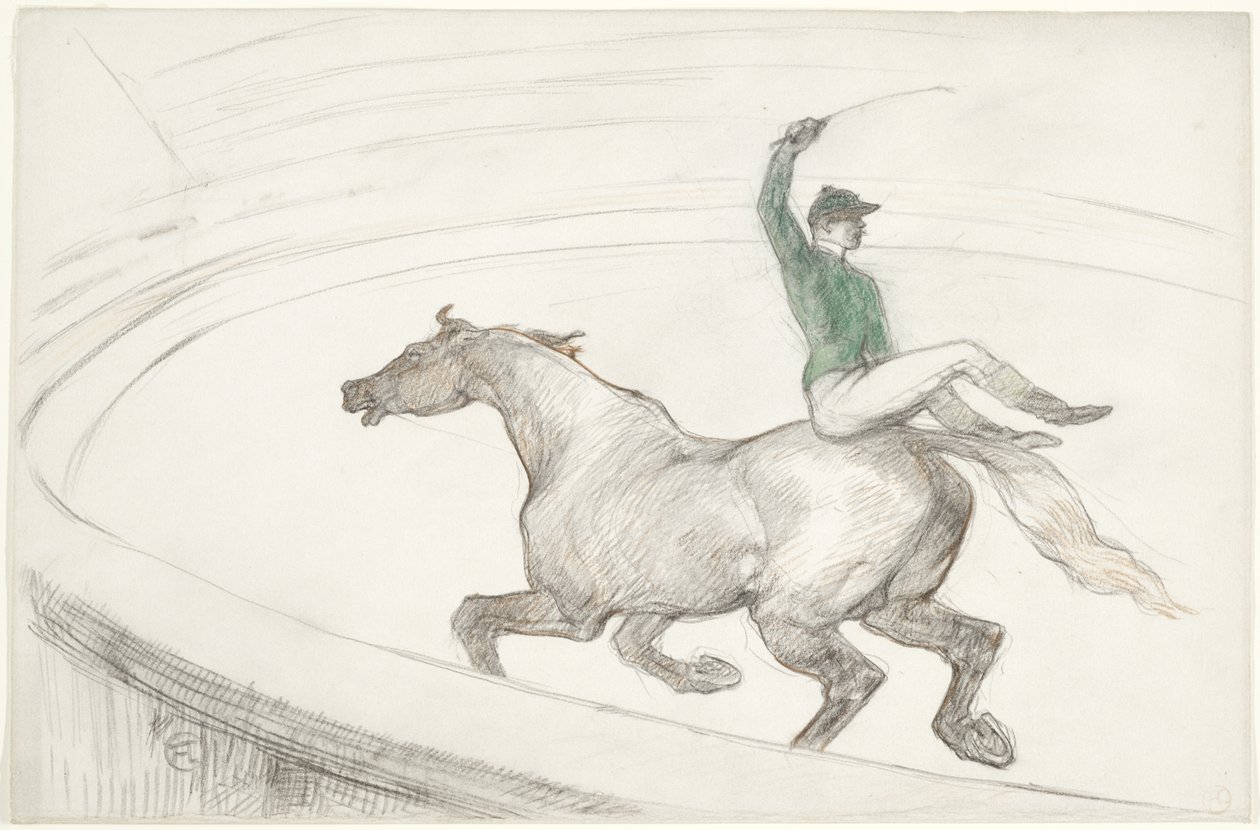 At the Circus: Jockey (Au cirque: Jockey) av Henri de Toulouse Lautrec