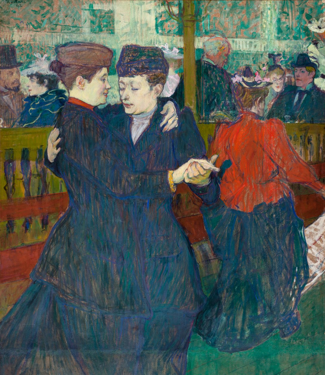 På Moulin Rouge Waltzing av to kvinner av Henri de Toulouse Lautrec
