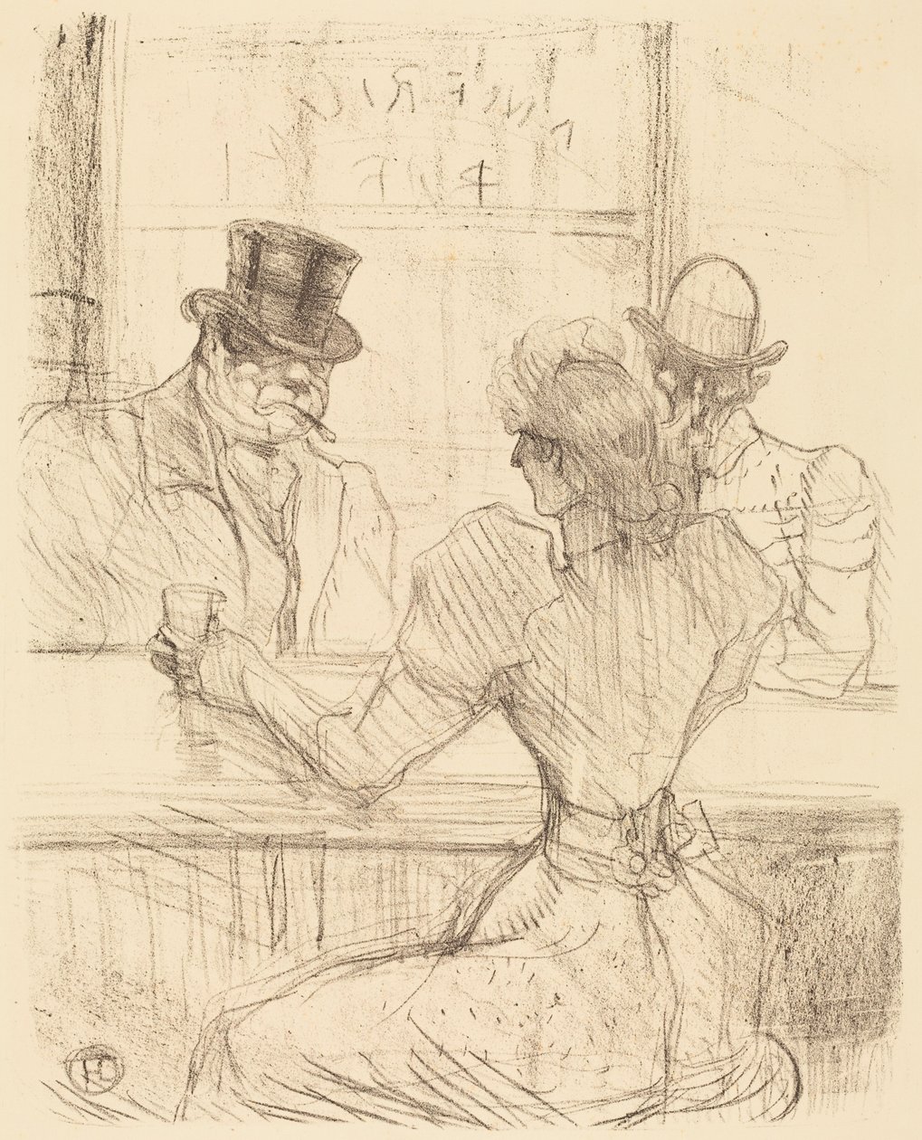 På Picton Bar, rue Scribe av Henri de Toulouse-Lautrec