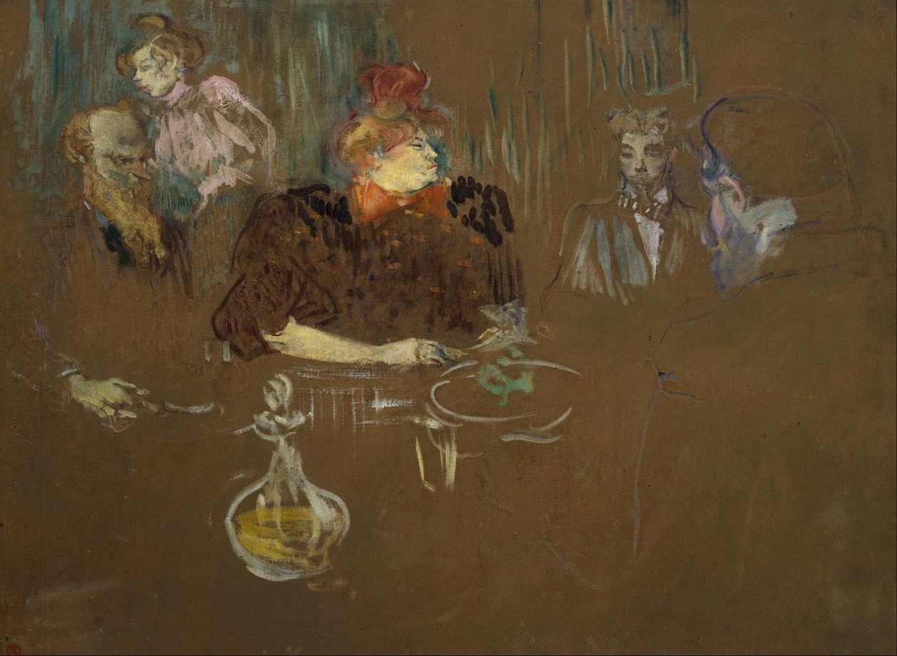 Ved bordet til Monsieur og Madame Natanson av Henri de Toulouse-Lautrec