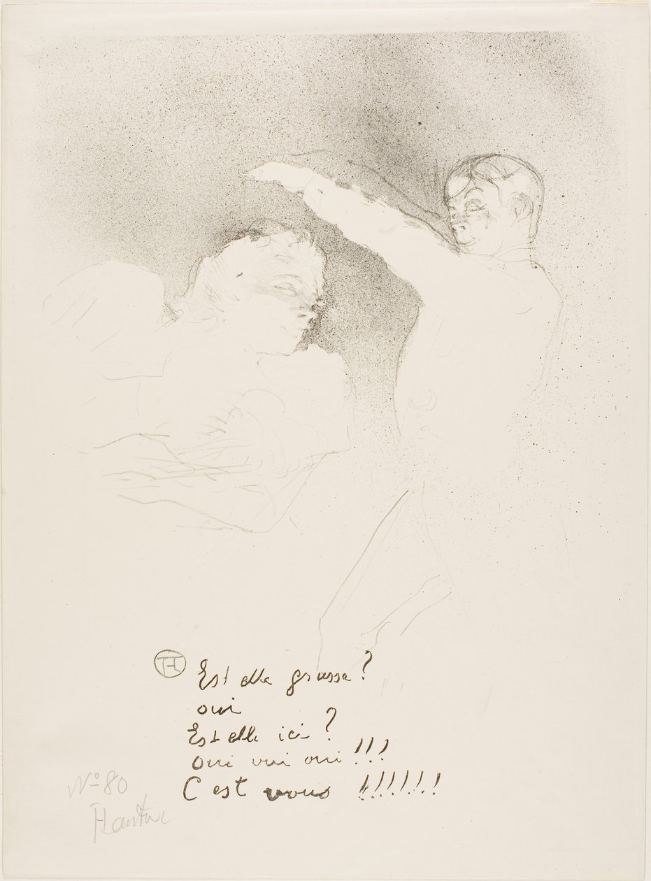 På variantene: Mademoiselle Lender og Brasseur av Henri de Toulouse-Lautrec