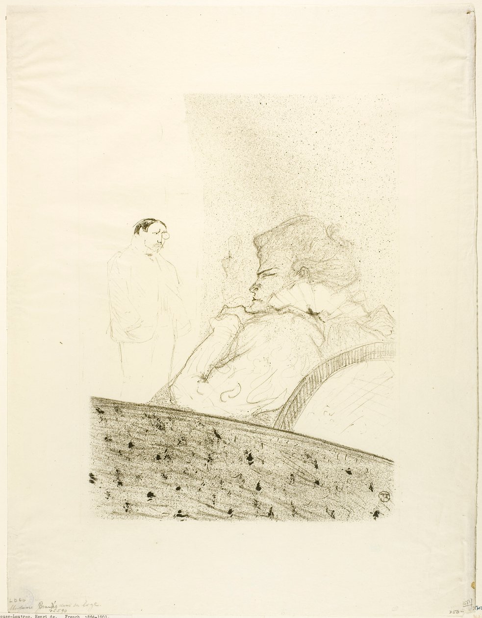 Brandès i boksen hennes av Henri de Toulouse-Lautrec