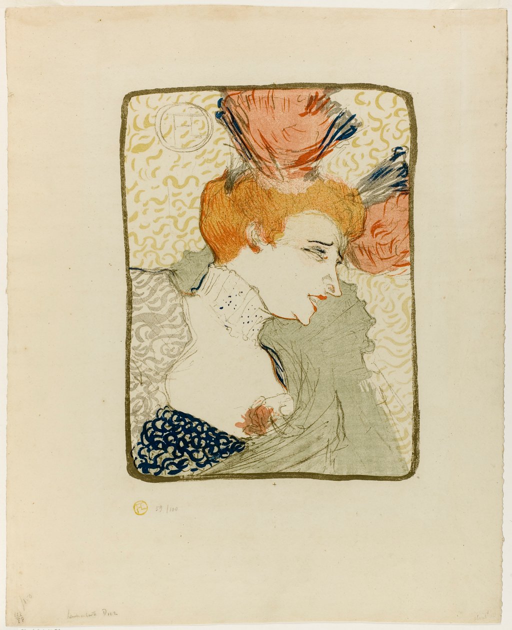 Byste av Mademoiselle Marcelle Lender av Henri de Toulouse-Lautrec