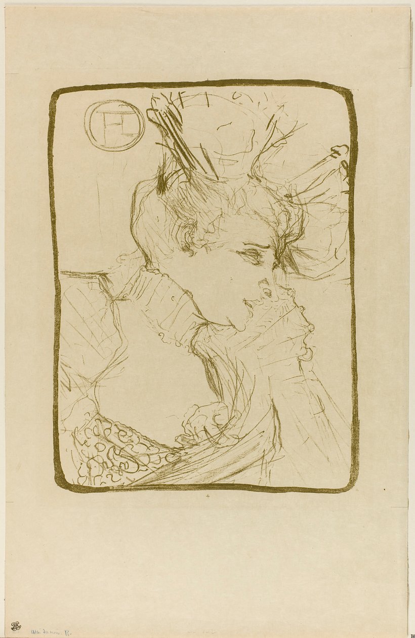 Byste av Mademoiselle Marcelle Lender av Henri de Toulouse-Lautrec