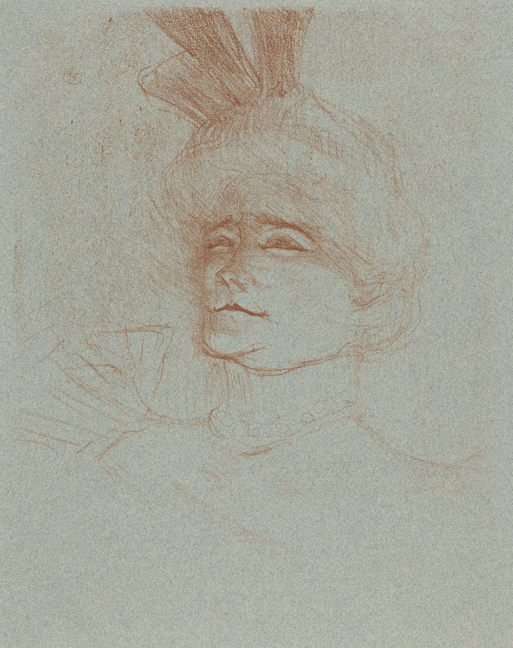 Byste av Mlle. Marcelle Lender, vendt i trekvart profil av Henri de Toulouse-Lautrec