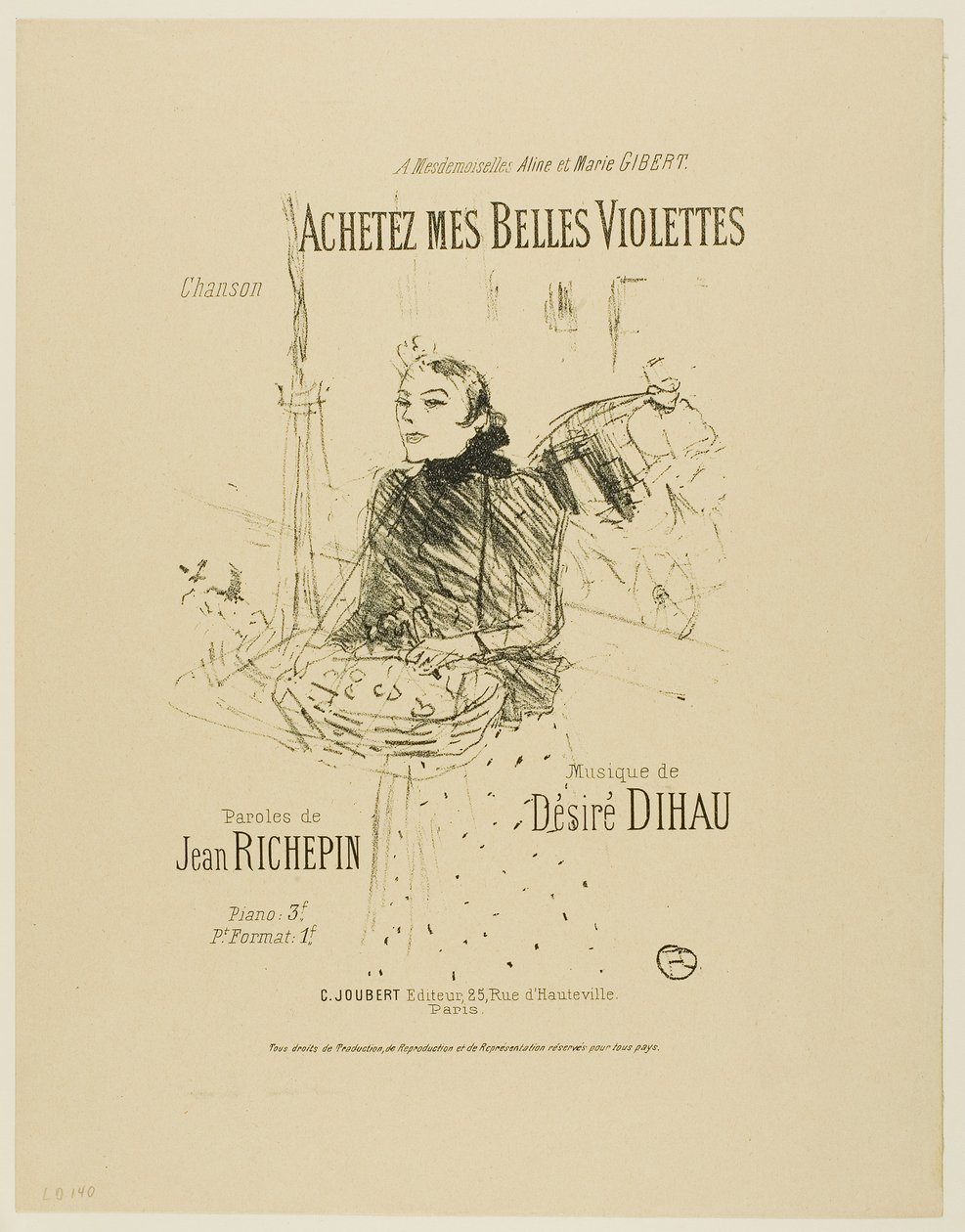 Kjøp My Pretty Violets, fra Melodier av Désiré Dihau av Henri de Toulouse-Lautrec