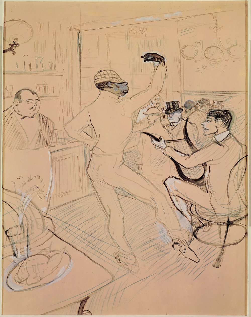 Sjokoladedans i Achilles Bar av Henri de Toulouse-Lautrec